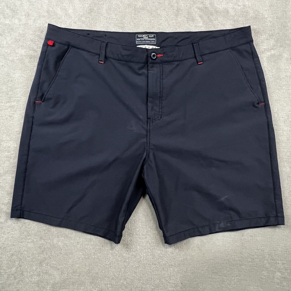 Halsey 44 Mens 44 Navy Blue Performance Golf Shorts Stretch Microgrid NH1035-S